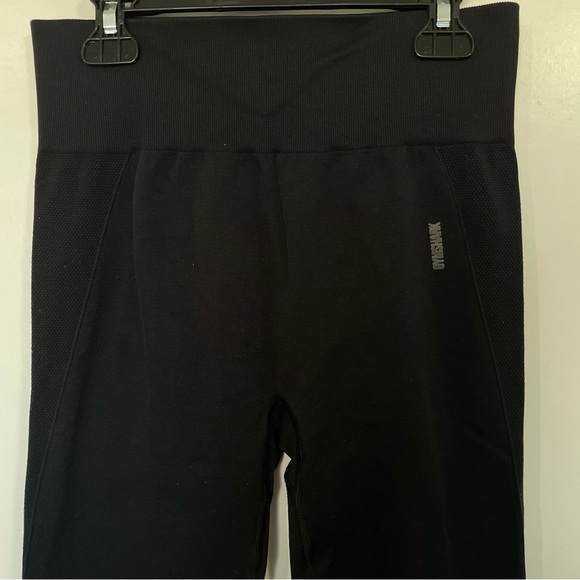 Gymshark Flex High Waisted Leggings Womens M 6 Black Work Out Athletic Gym - Picture 3 of 7